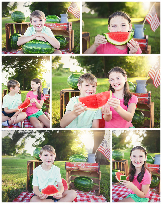 Watermelon-Summer-Children-Mini Session - Mocksville NC2